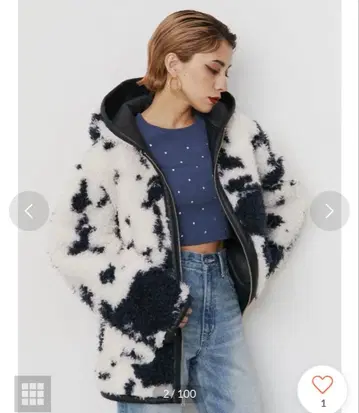 EVRIS 에브리리스 리버서블 보아 가죽 블루종