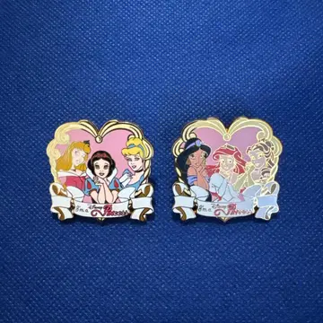 디즈니 핀 배지 프린세스 2개 신데렐라 벨 오로라 아리엘