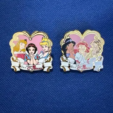 디즈니 핀 배지 프린세스 2개 신데렐라 벨 오로라 아리엘
