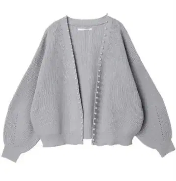 새상품 그린 파크 ELENCARE DUE 펄 장식 토퍼 가디건