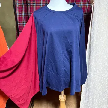 favorite 기모노 소매 투톤 티셔츠