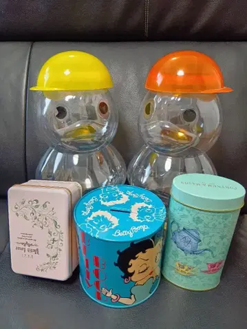 오리 박스 빈 케이스 베티 저금통 캔 두 개