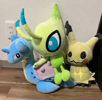 메챠모후굿토 봉제 인형 라프라스 세레비 미미큐 3체 세트!