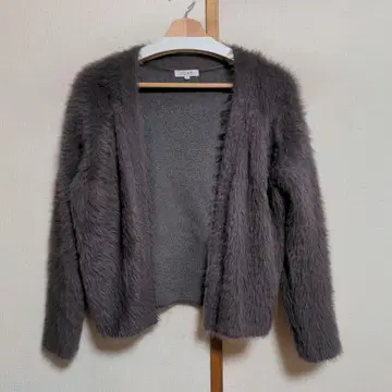 PLST 그레이 퍼 가디건 M