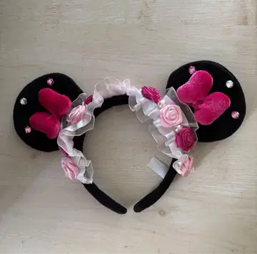 미니 머리띠 장미 장식 포함