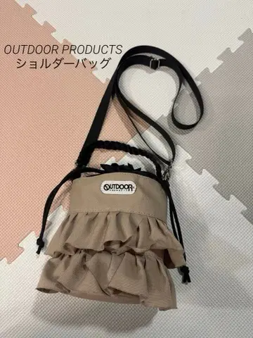 OUTDOOR 프릴 숄더백 베이지