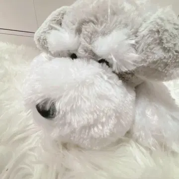 축 늘어지는 슈나우저 봉제 인형 티슈 커버 티슈 케이스 슈나