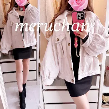 [ 새상품 ] 코디 세트 코듀로이 보아 자켓 & 심플 타이트 원피스