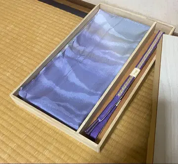 그라데이션이 멋진 허리띠 오비 장식 천 세트 순수 실크 보라색 라벤더색