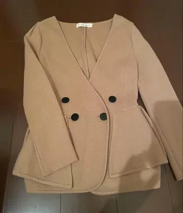 SNIDEL 페플럼 니트 자켓 노카라 자켓 니트 스웨터