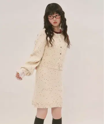 loin nuit 로완뉴이 spangle knit set up