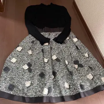 까멜리아 니트 도킹 원피스