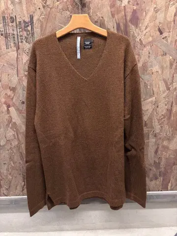 VAN DER STRAETE 브라운 V넥 스웨터 L