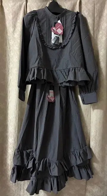 시마무라 미나카타 유이 블라우스, 스커트 (M, 그레이)