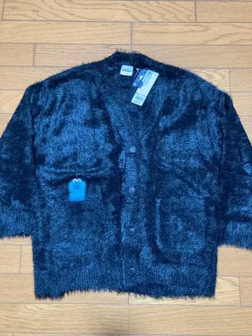 [ GU ] 오버 사이즈 가디건 퍼펫 스 블랙 XL