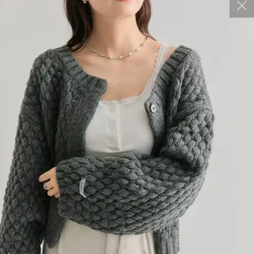 mystic 포코포코 니트 가디건