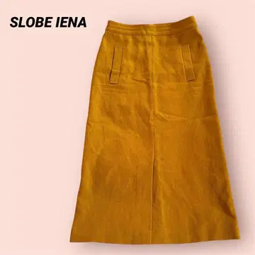 SLOBE IENA 슬로브 이에나 롱 타이트 스커트 머스타드 옐로우 컬러