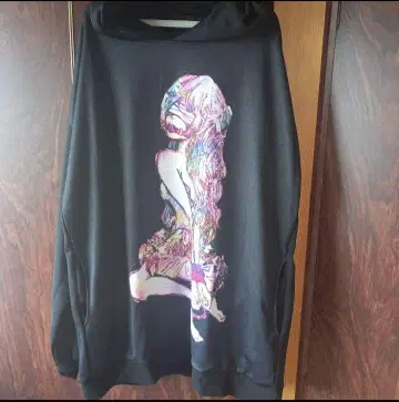 ankoROCK 빅 후드티 풀오버 블랙 프리 사이즈