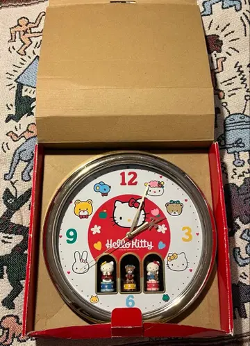 헬로키티 레트로 [레어] 벽시계 태엽 시계