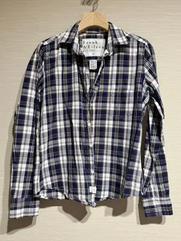 Frank & Eileen 긴팔 셔츠 XS 체크 무늬 BARRY
