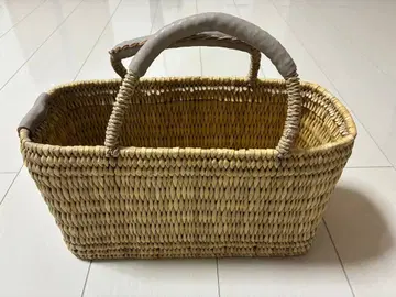 내추럴 스트로우 사각 바스켓백