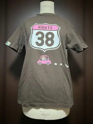 LAUNDRY 루트38 그래픽 반팔 T셔츠 브라운 M