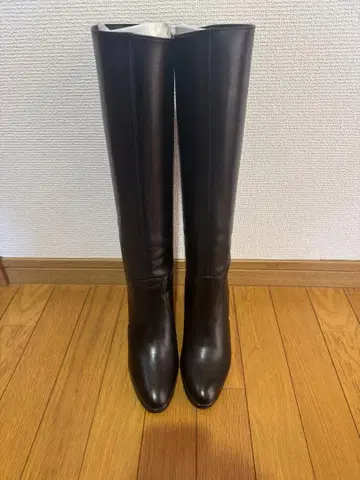 FURUYA 풀야 라운드토 스트레이트 롱 부츠 블랙