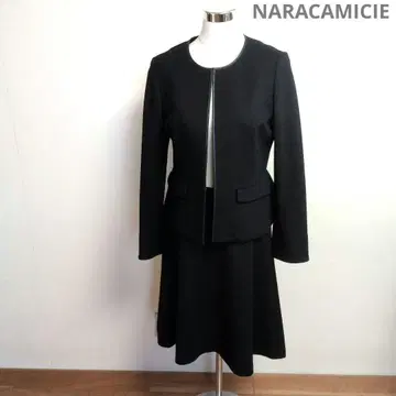나라 까미체 블랙 스커트 수트 자켓 플레어 스커트 셋업