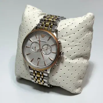 엠포리오 아르마니 손목시계 크로노그래프 골드 x 실버 AR-1826