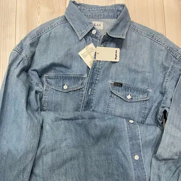 리 데님 롱 셔츠 드레스 원피스