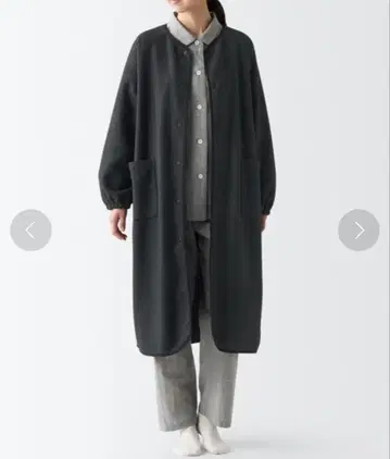 [무인양품] 여성용 매끄러운 플리스 롱 가디건 M