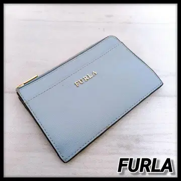 FURLA 훌라 코인 케이스 카드 케이스 가죽 블루 계열
