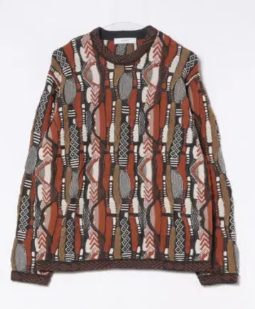 [ 미사용 새상품 ] 3D 자카드 크루넥 니트 INHERIT