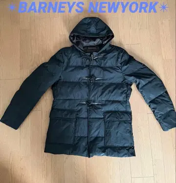 BARNEYS NEWYORK 후드 부착 다운 자켓 블랙