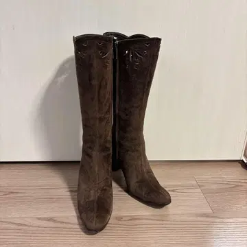 플라질 23cm 스웨이드 디자인 롱 부츠