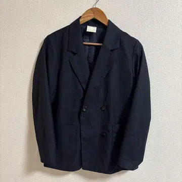 MACOBER 네이비 더블 브레스트 자켓 36