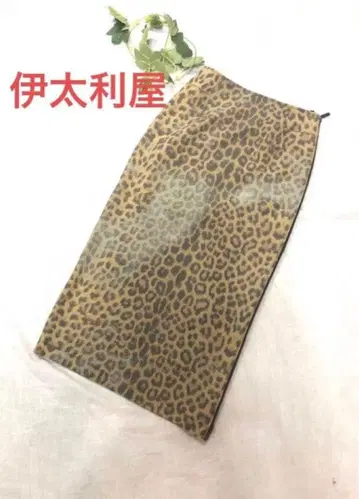 이타리야 이탈리아 스커트 타이트 스커트 하의 레오파드 레오파드 무늬