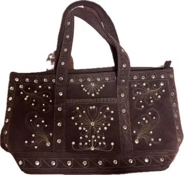 브라운 스웨이드 토트백