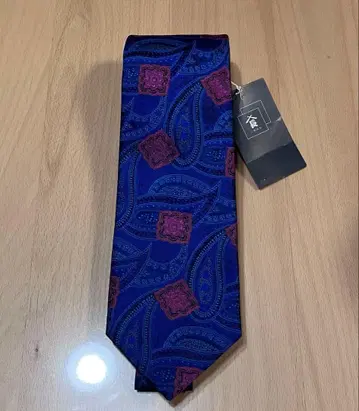 미사용 새상품 산요야마초 페이즐리 무늬 실크 넥타이