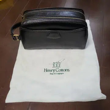 Henry Cottons 블랙 가죽 클러치백 수납 가방 포함