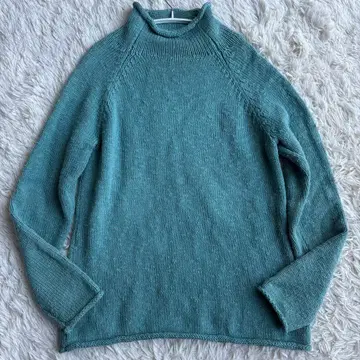 L.L.Bean 롤넥 니트 하이넥 코튼 그린