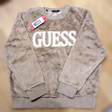 새상품 GUESS 보아 퍼 트레이닝복 M 베이지