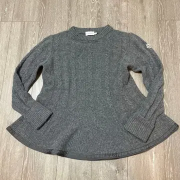 MONCLER 그레이 케이블 니트 긴팔 스웨터