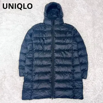 새상품급 유니클로 울트라 라이트 다운 후디드 코트 블랙 XL