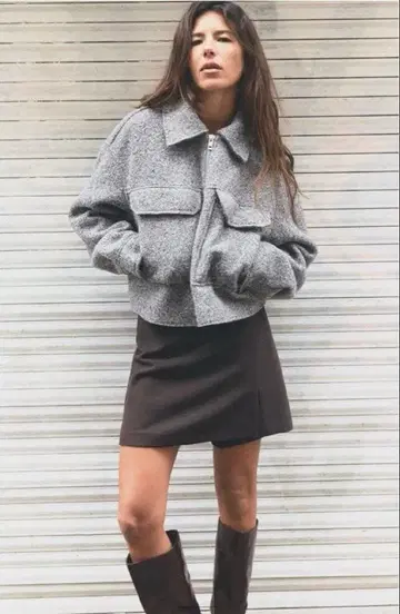 ZARA 부클레 숏 자켓