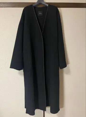 N.O.R.C 노크 울 리버 노카라 코트 블랙 검정 사이즈 3