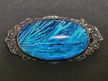 빈티지 모포 나비 브로치