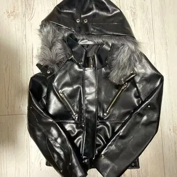 cozy worldwide 퍼 가죽 자켓