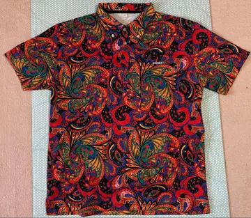 846 yajiro 페이즐리 무늬 피케 셔츠 골프