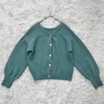 green label 울 혼방 가디건 민트 긴팔 보들보들